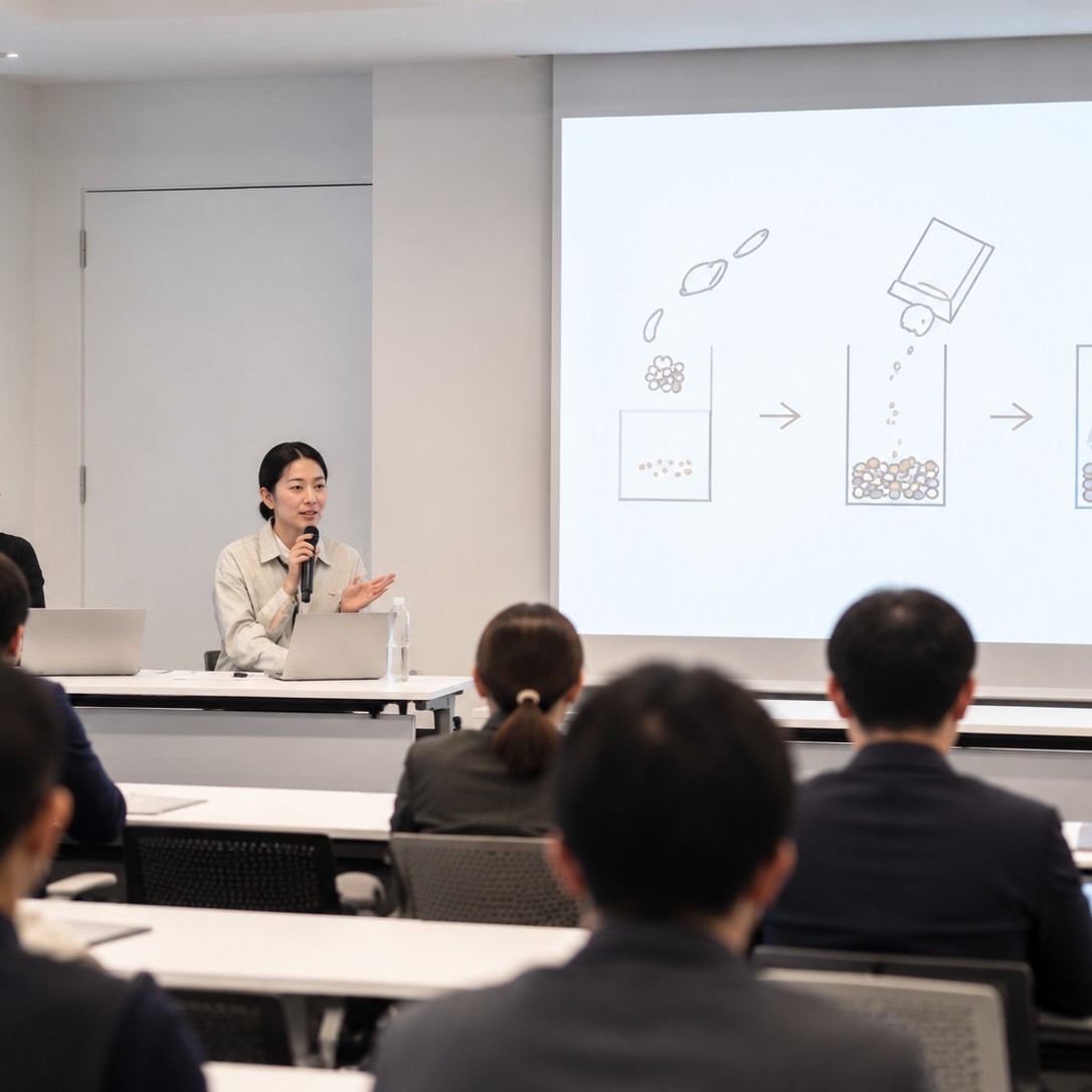 商品概要・安全説明の様子